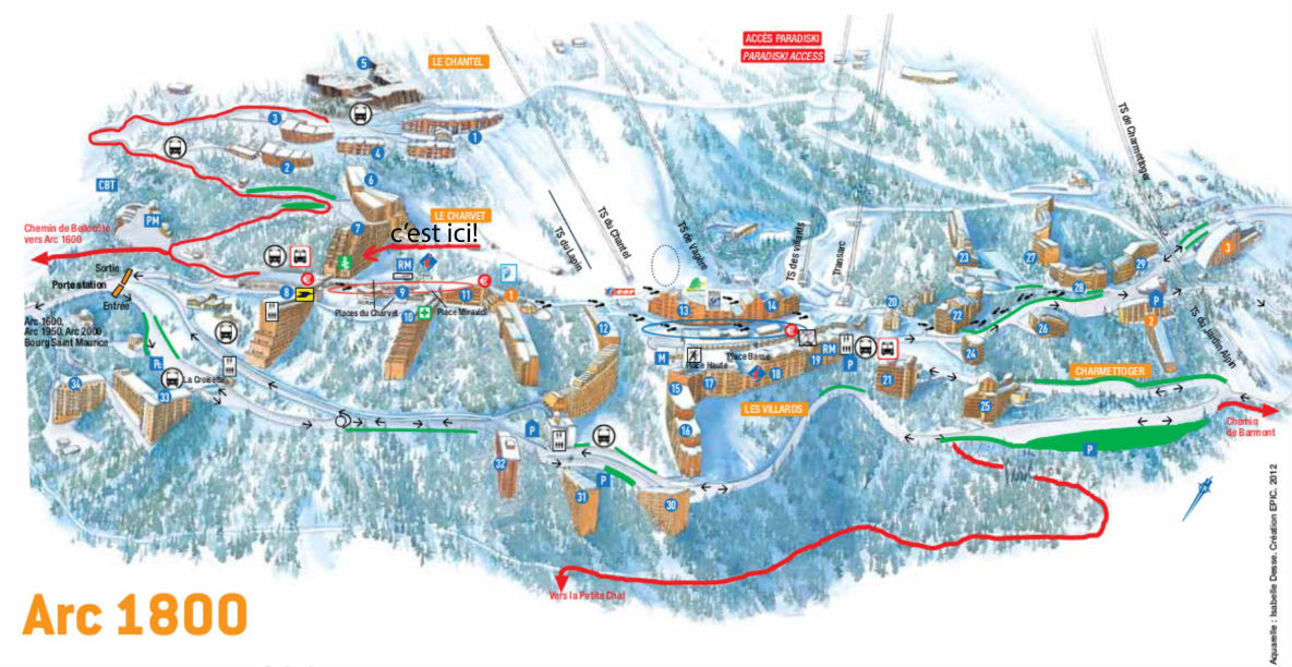 Plan D acces Arc 1800 Plan D acces Arc 1800